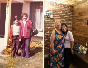 Rosa and Linda then and now